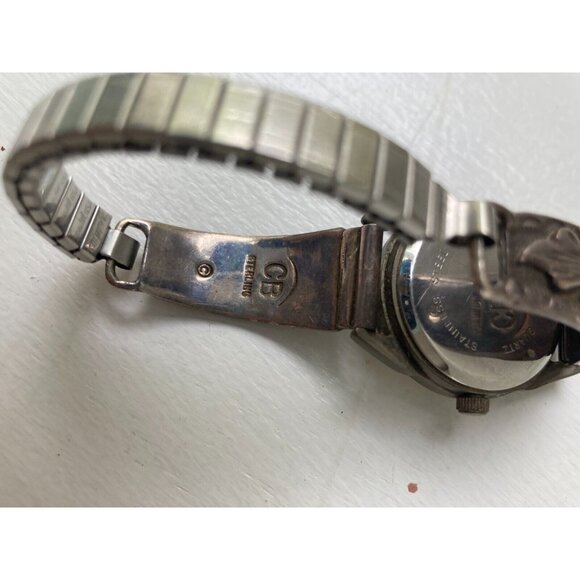 Vintage Navajo Charlie Bowie Sterling Floral Watch Band 22 grams NOT WORKING - Picture 5 of 7